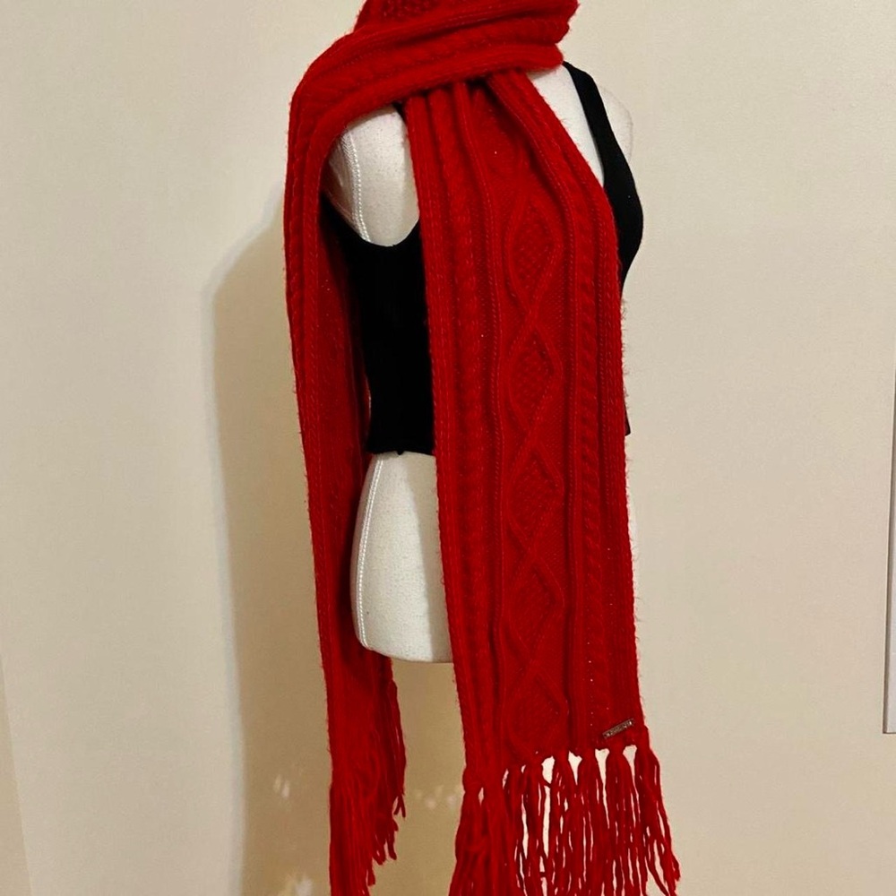 Michael Kors Red Knit Scarf